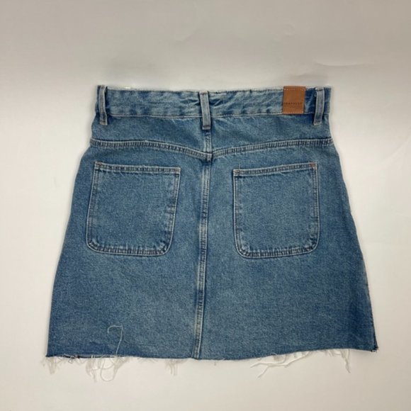 Zara TRF Denim Skirt Button Closure Women's Small - Picture 2 of 7